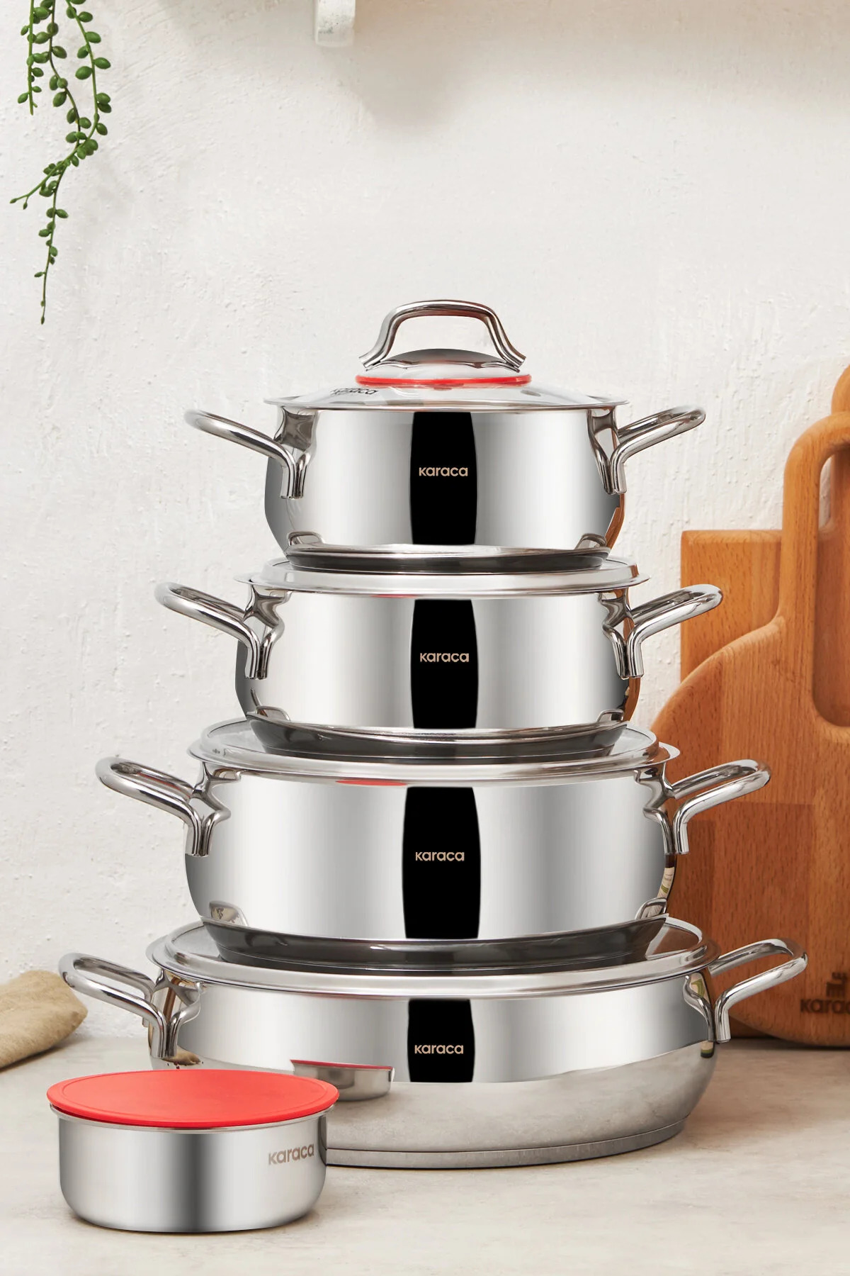 Karaca Stream Bone Saturn 24 Parça 6 Kişilik Yemek Takımı Platin